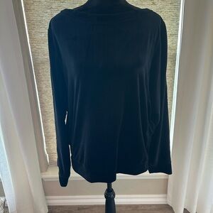 Max Studio Classic Velveteen Black Top